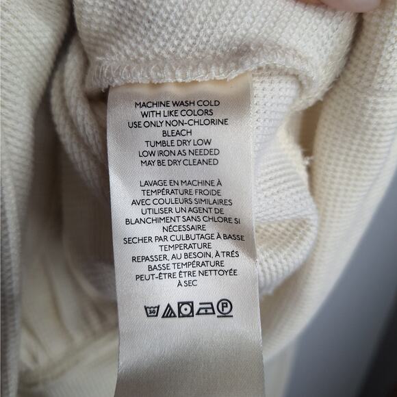 Free People We The Free All Nighter Thermal Top Medium Cream Crop Long Sleeve - Picture 6 of 9